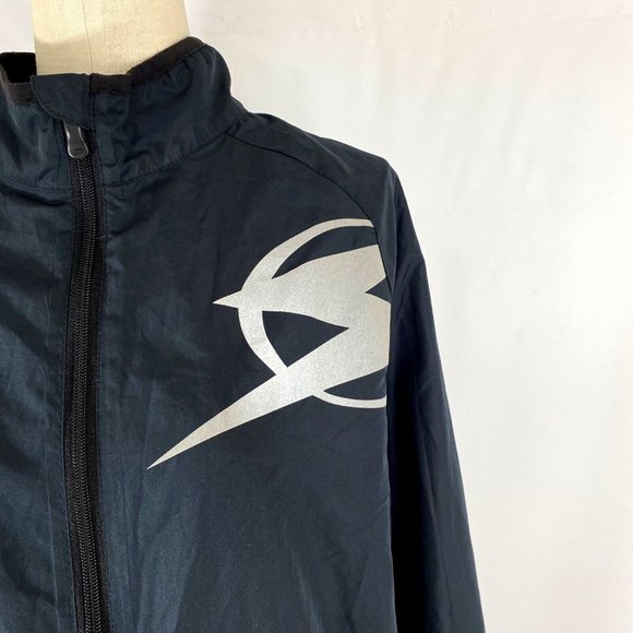 SUGOI Mens Jacket Size M Black Full Zip Windbreaker with Back Pocket Cycling - Picture 4 of 8